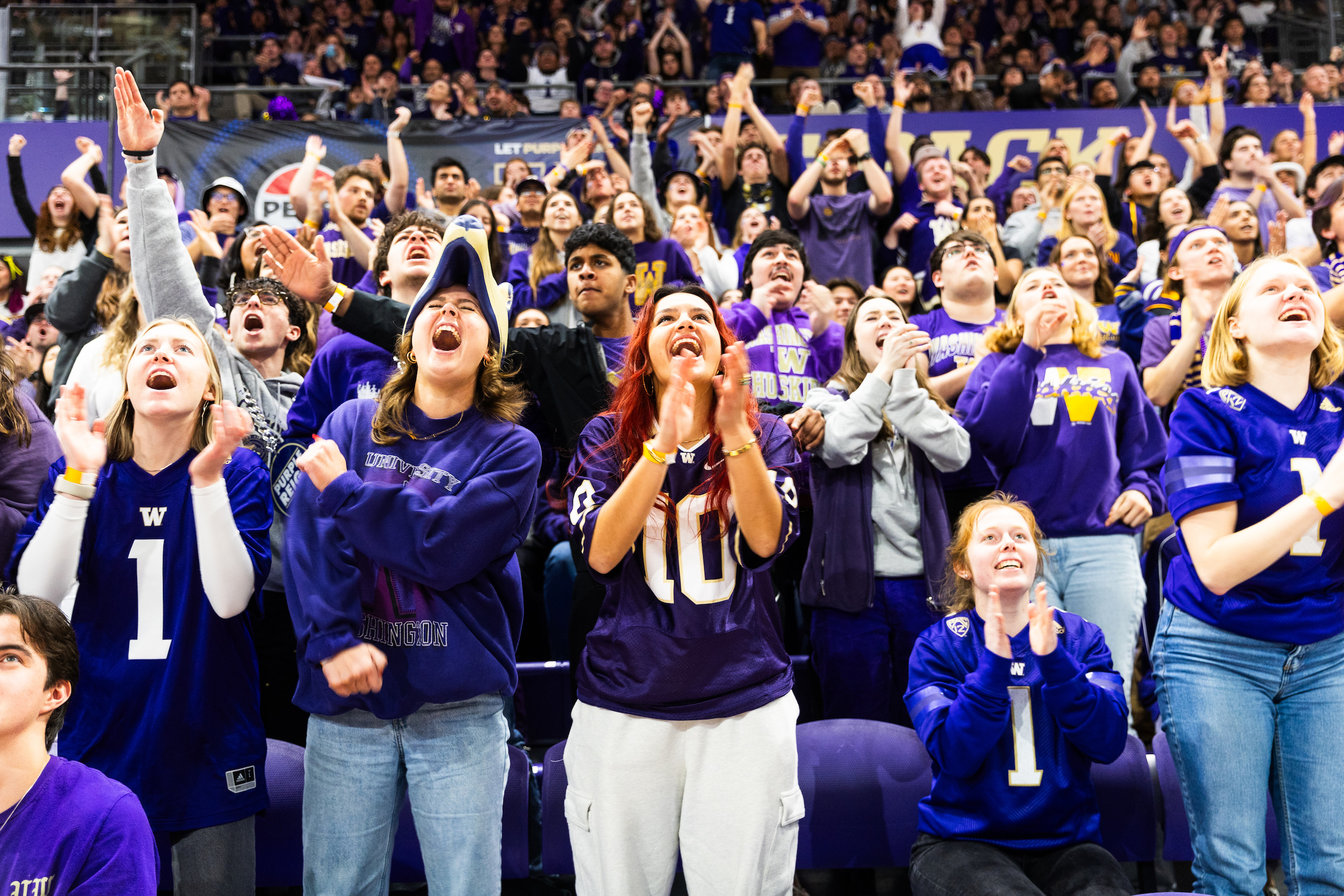 students at a game