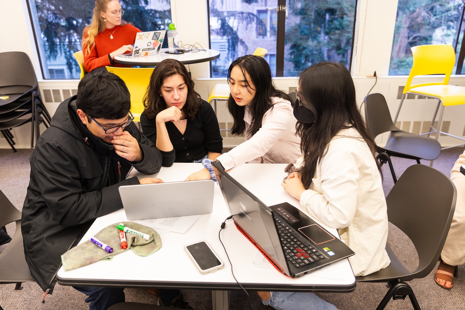 students working together