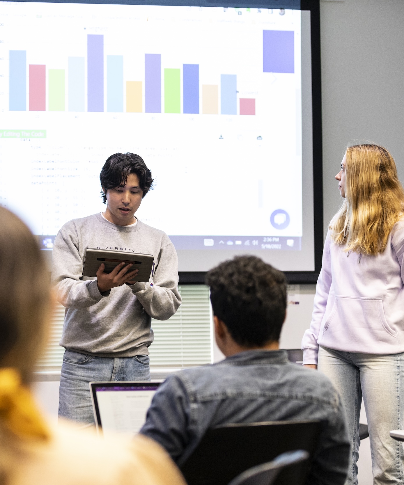 students in class
