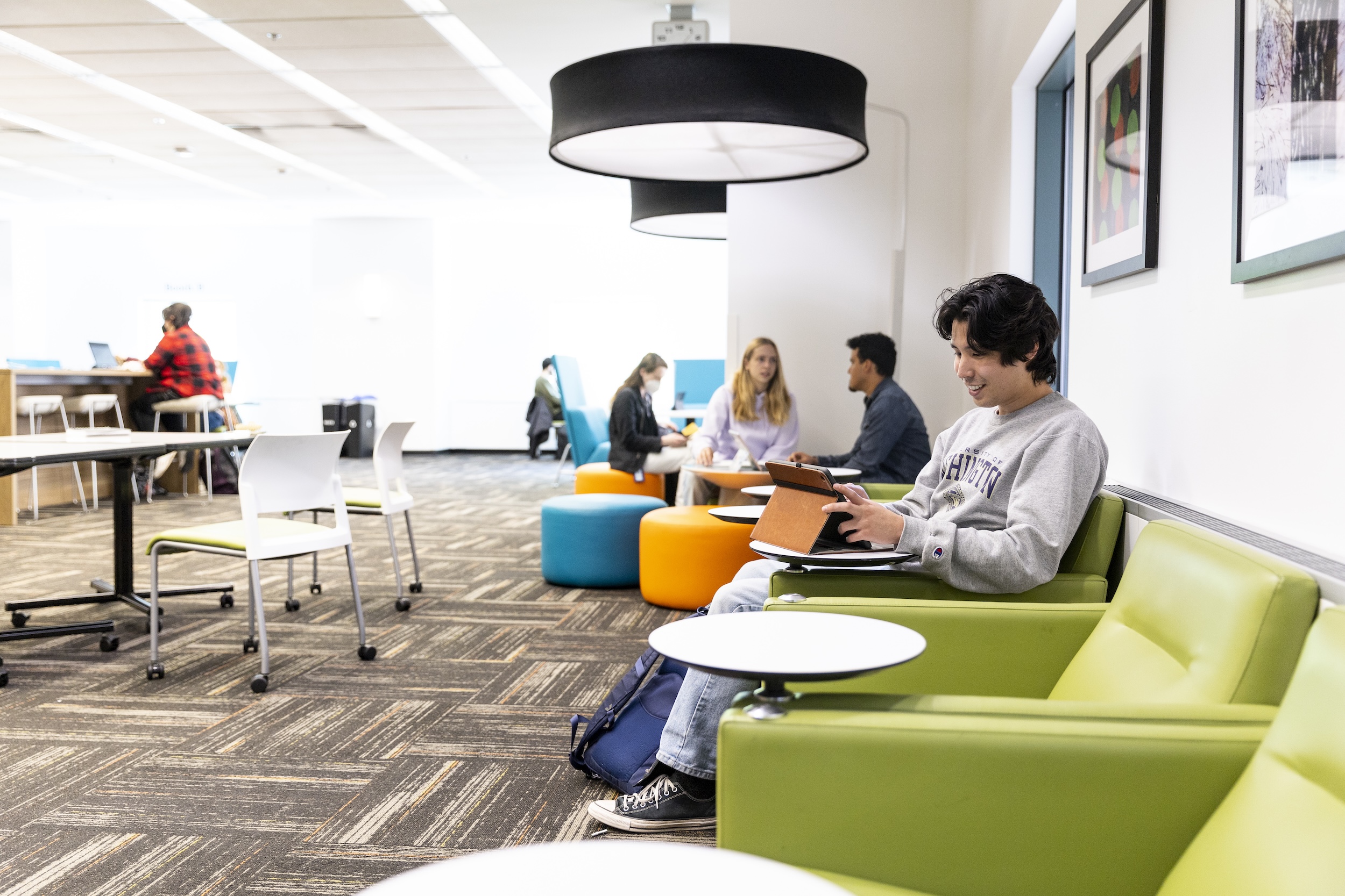 student in a residential hall